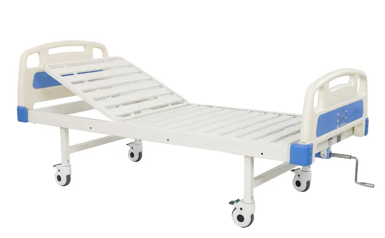 Hot sales ABS one manual nursing bed single crank hospital flower bed