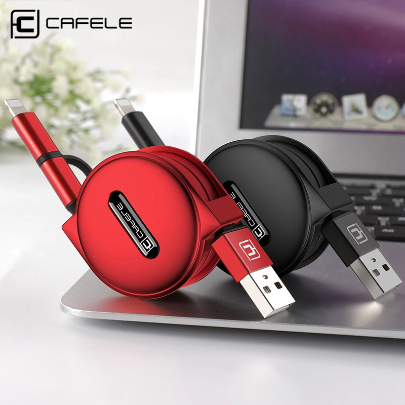 

cafele oem fashionable 2 in 1 logo custom 5v 2.1a retractable mini and light data charging usb cable for android, White;pink;blue;rose;black;red;golden;dark blue