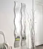 Wholesale 3mm round edge S Shape Wave Mirror with hangers