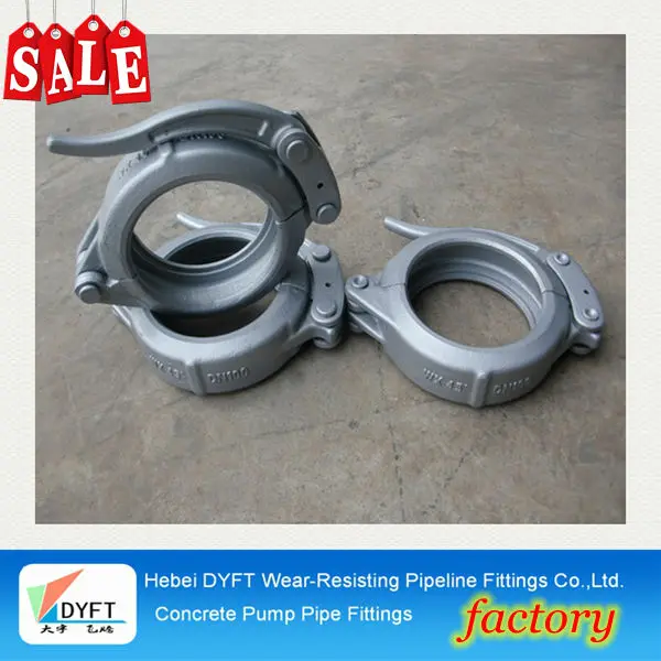 6 Inch Pipe Clamp Kyokuto Concrete Pump Spare Parts Dn180 Pipe Bolt