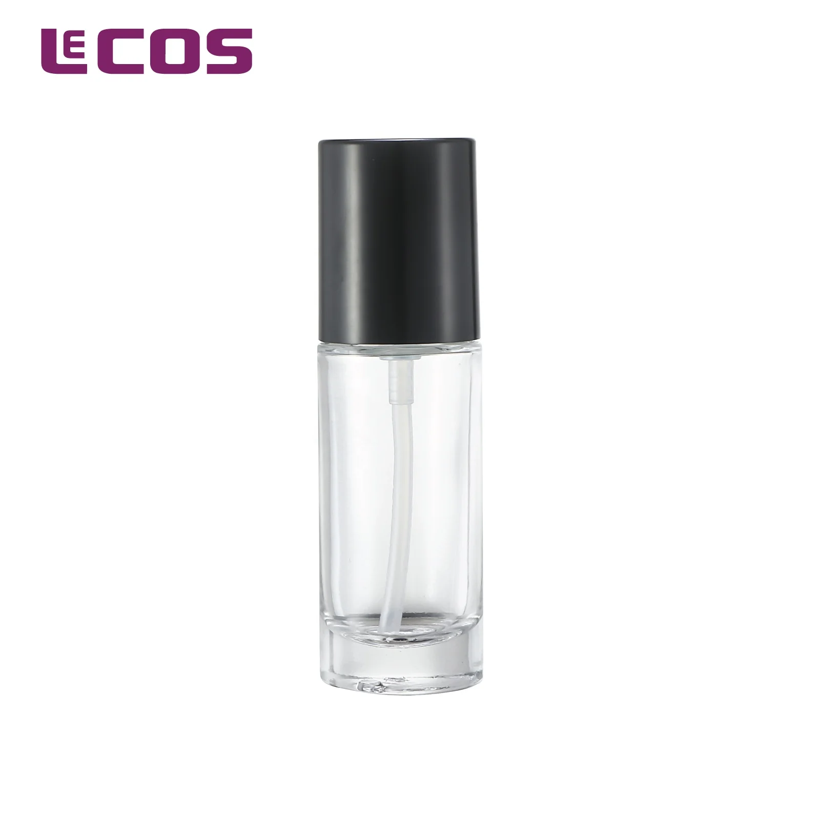 
30ml Cylinder Foundation Glass Bottle With Pump 