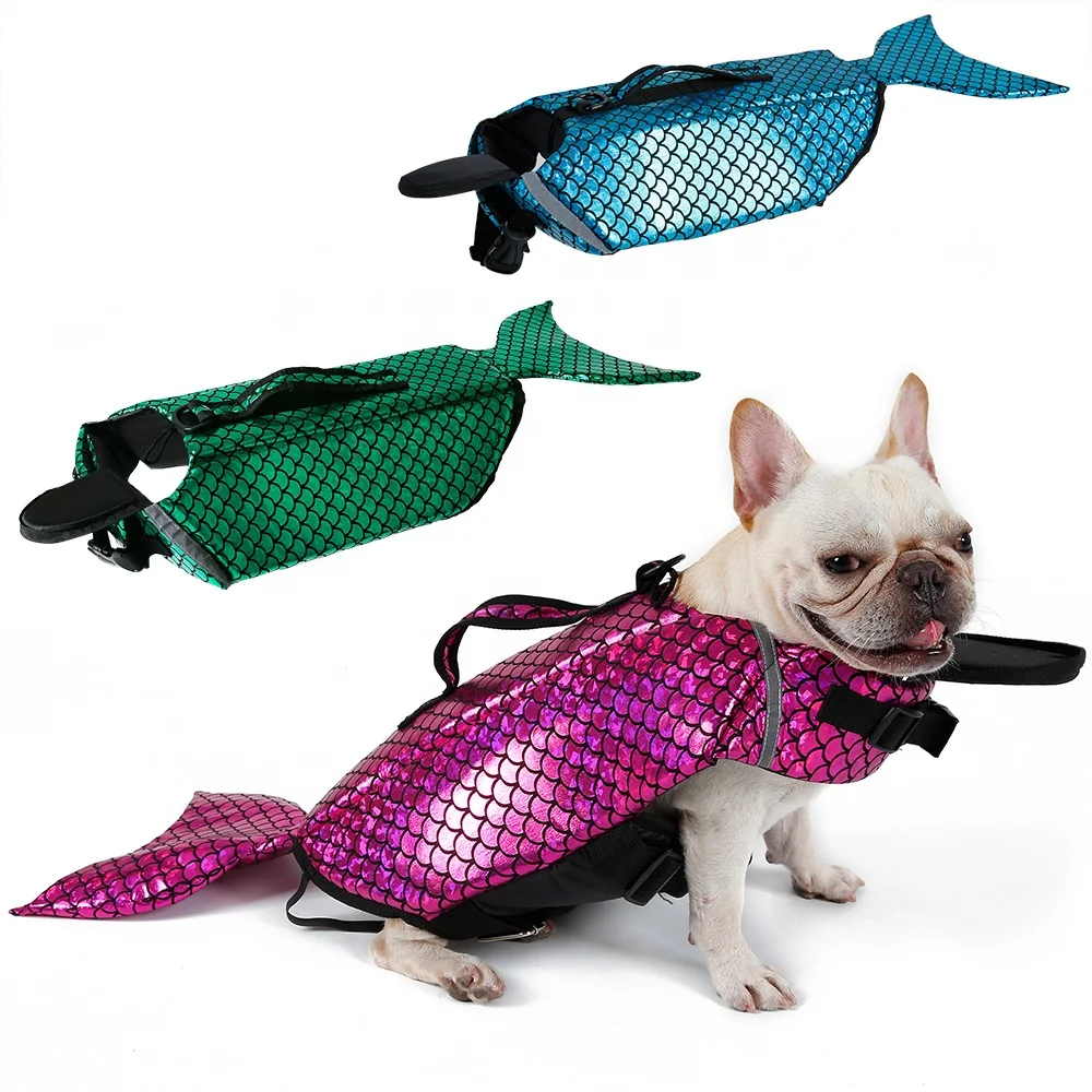 

Sea-Maid Pet Costume Swimming Clothes Mermaid Dog Life Vest Jacket