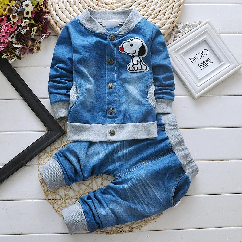New Arrival 2016 Spring Newborn Suits Baby Girls Boys Brand Suits Fashion Sports Kids Denim jacket