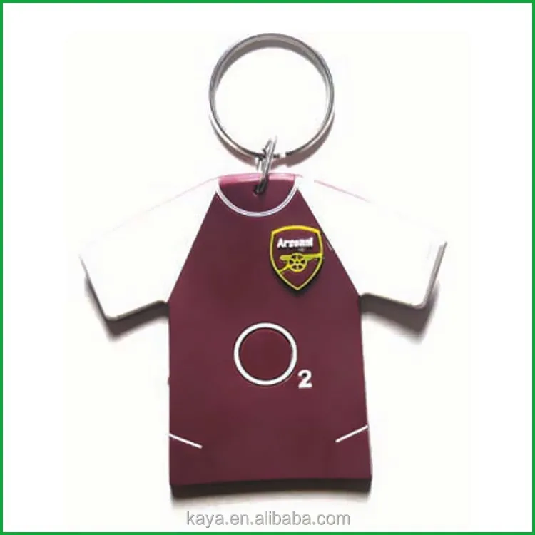 Plastic Pvc Football Shirt Keychain/ T Shirt Key Tag For Football Club ...