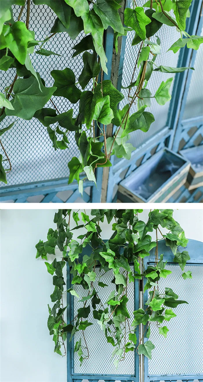 F3414 Artificial Ivy Leaves Garland Plants Vine Green Hanging Wall