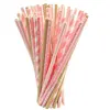 OLANTAI free samples stripe drinking paper straws for party