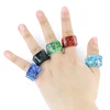 XULIN New Fashion Rectangle Shape Lampwork Glass Rings 12pcs/box