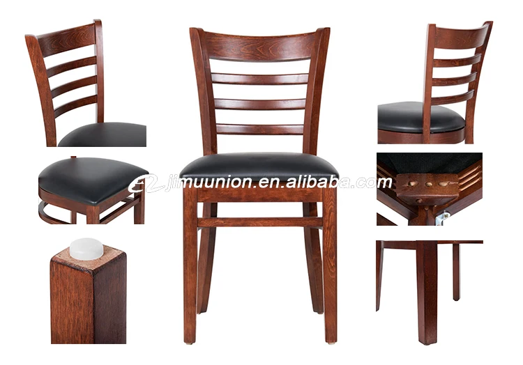Wholesale Rubber Wood Frame Fast Food Restaurant Dining Dining Chairs