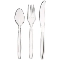 

Superior strength Durability 360-Piece Clear Cutlery Set FDA-approved polystyrene Plastic cutlery set