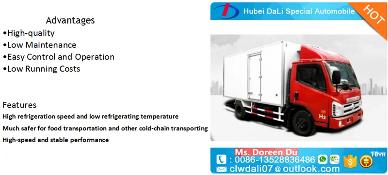 4x2 diesel thermo king refrigerator truck for sale 