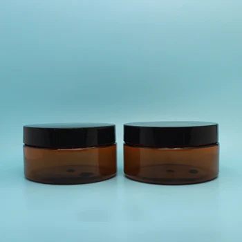 200ml Cosmetic Cream Hair Gel Food Container Amber Plastic Jar