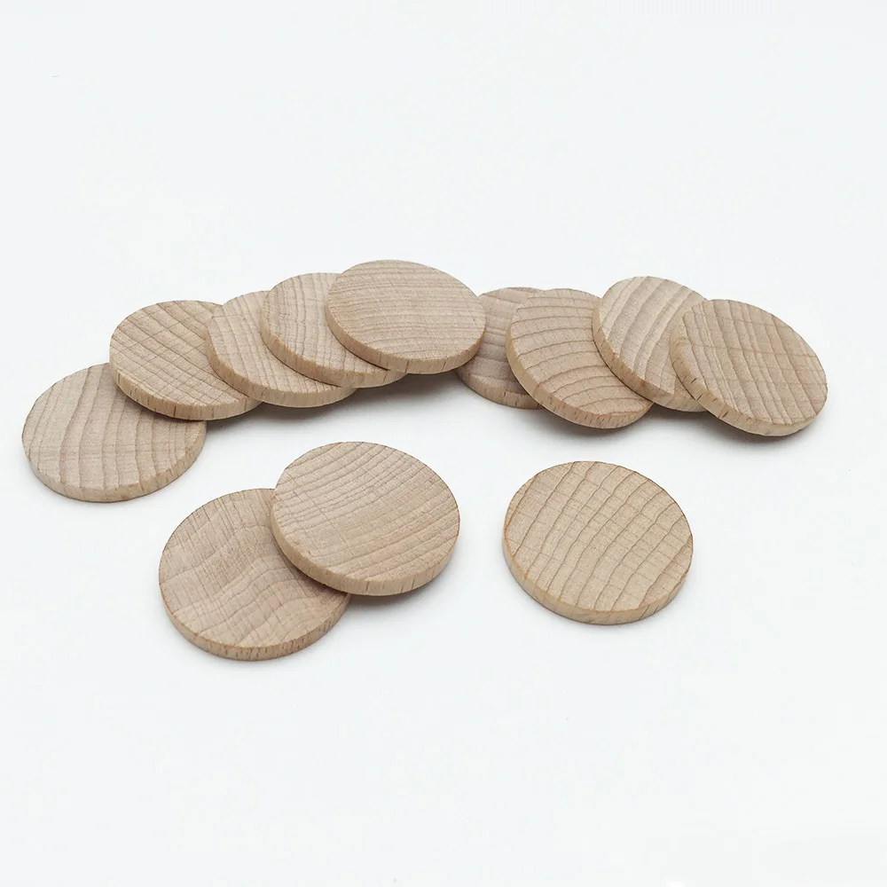 Wholesale Custom 32*3mm Wooden Board Game Tokens Pieces Without Printing