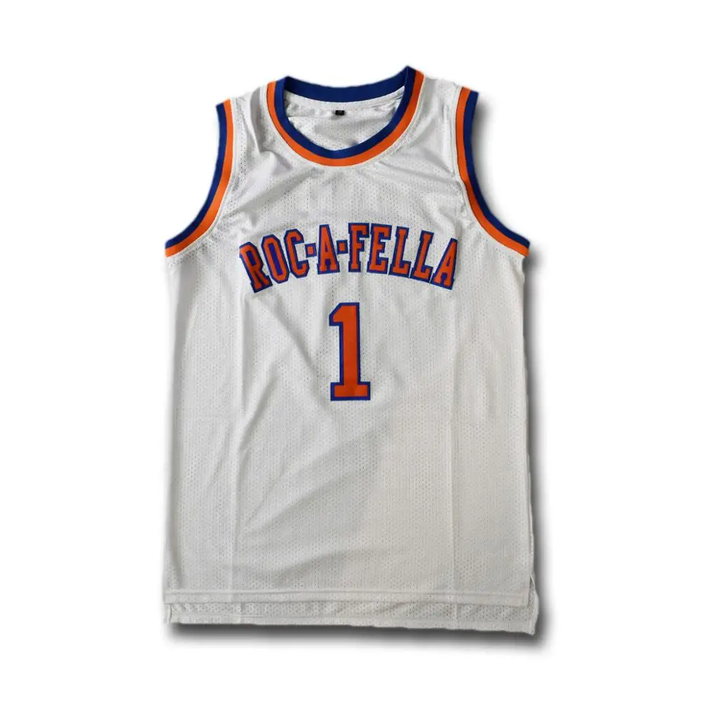 

#1 Roc-a-fella White Basketball Jersey, N/a