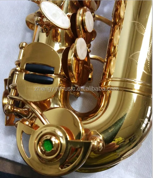 Bb Tone Curved Soprano Saxophone /curved Bell Gold Lacquer Bb Brass