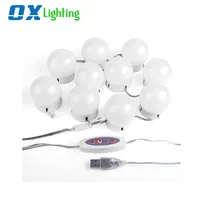 

Warm Cool White Hollywood Lamp Dressing LED Makeup Mirror Bulb String Light with Dimmable Touch Control