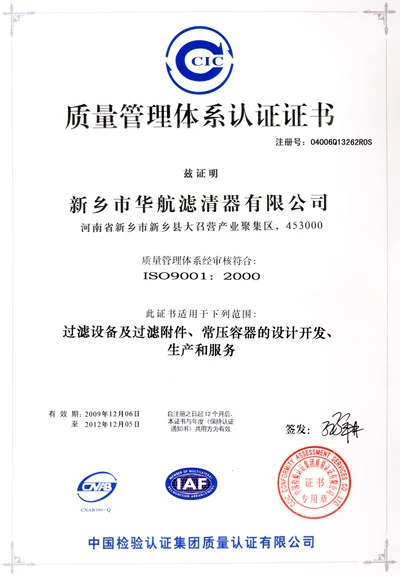 Quality Management System Certification