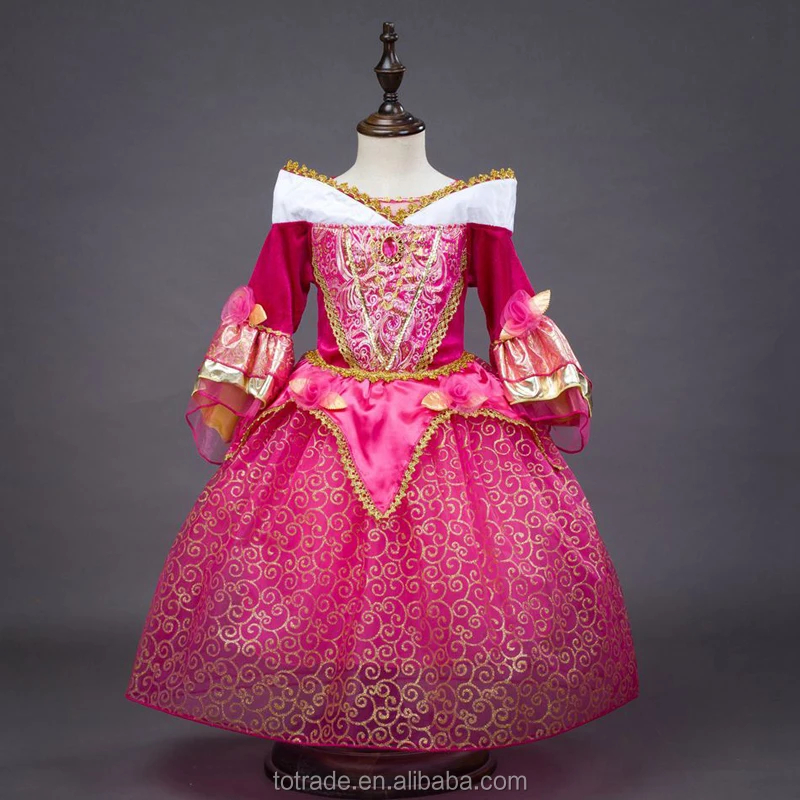 

Princess Costume Dress Girl Sleeping Beauty Costume Princess Aurora Kids Dresses, Pink