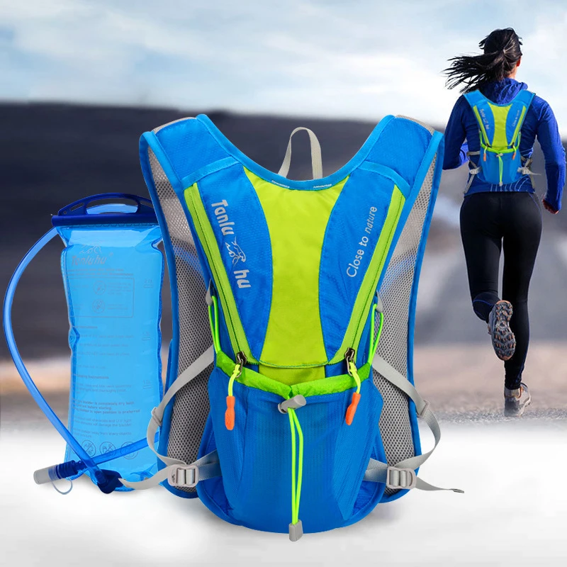 

TANLUHU 675 Outdoor Marathon Running Cycling Hiking 12L Hydration Backpack Pack Vest Bag For 2L Water Bag Bladder Bottle