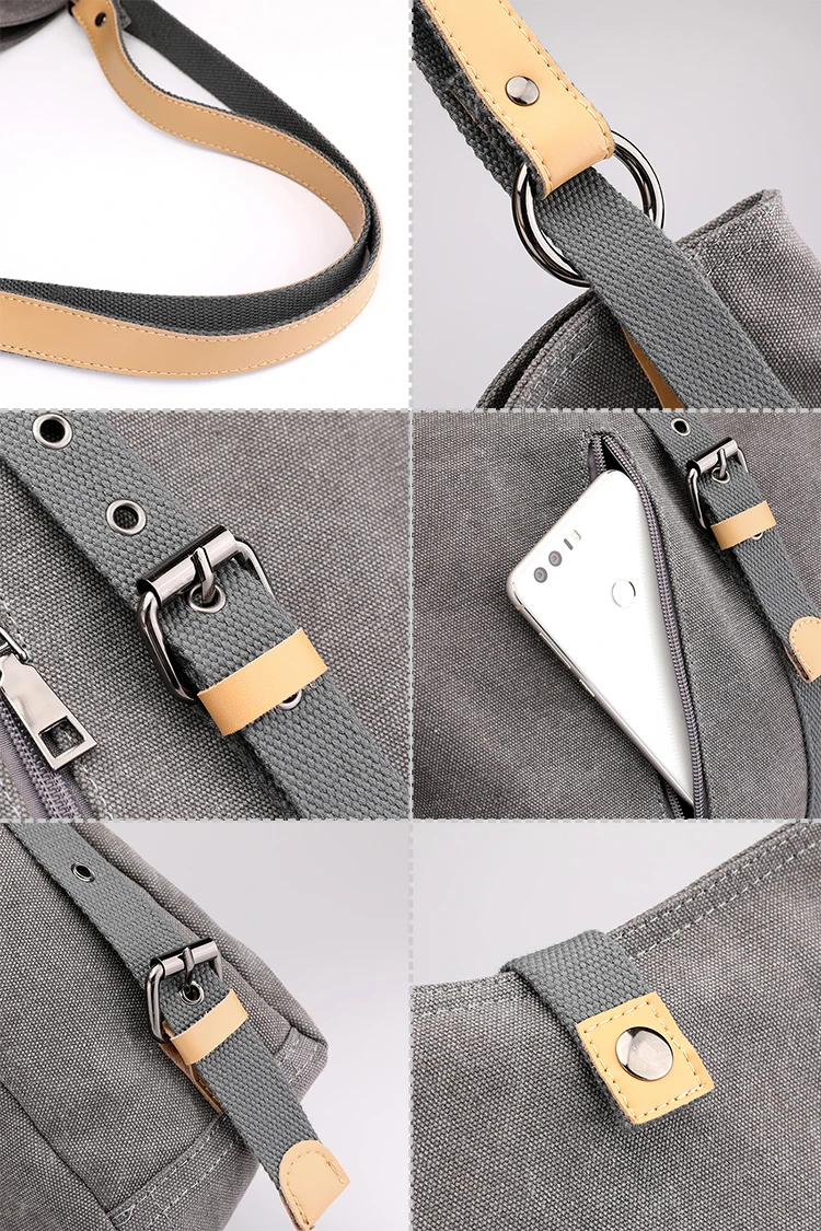 Fashion multi-functional retro canvas handbag shoulder strap distributors