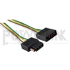 J100393 4-Way 20ft Wishbone Trailer Wiring Harness Kit,one with Male end(610cm),one with female end(122cm) and 46cm flat cord
