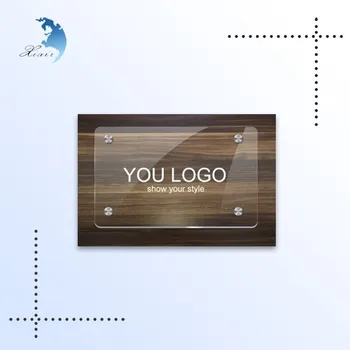 Custom Die Cut Logo Silk Paint Clear Acrylic Door Signboard