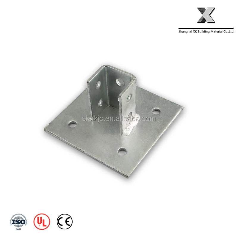 10 Hole Square Mount Post Base Strut Mount For Single Strut Channel