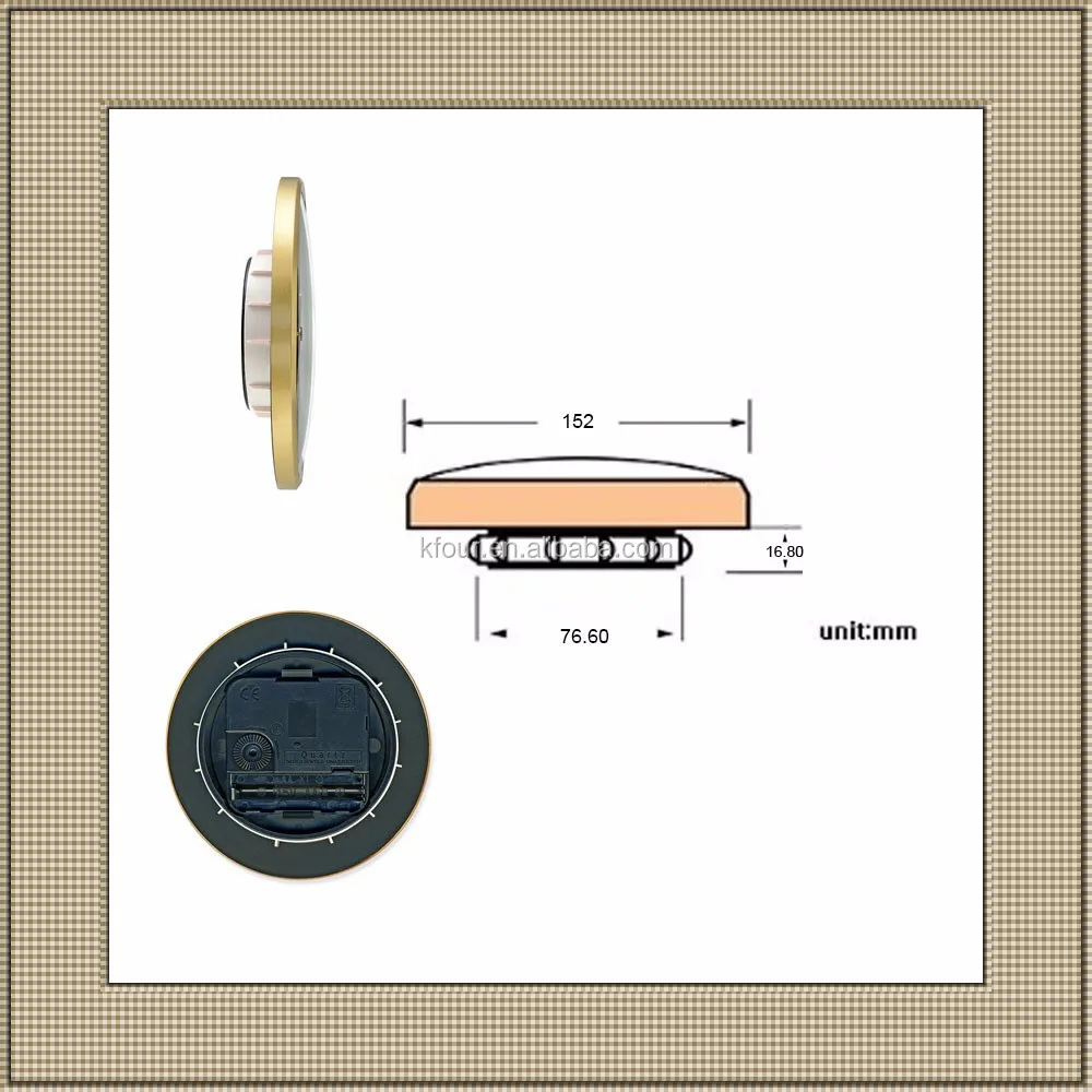 Clock Inserts / Clock Fitups / Clock Head Dia.152mm (6 Inches) With