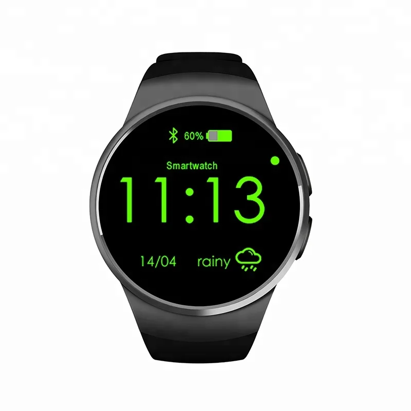 

KW18 1.3 inch Bluetooth Smart Watch Phone SIM Card MTK2502 Smartwatch Heart Rate Monitor Pedometer For apple IOS Huawei Android