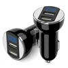 Factory supply top quality portable multi port colorful usb car usb charger for cell phone with LED display