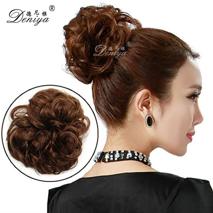 Fashionable Hair Bun Fake Hair Bun Hairpiece Sham Chignon With