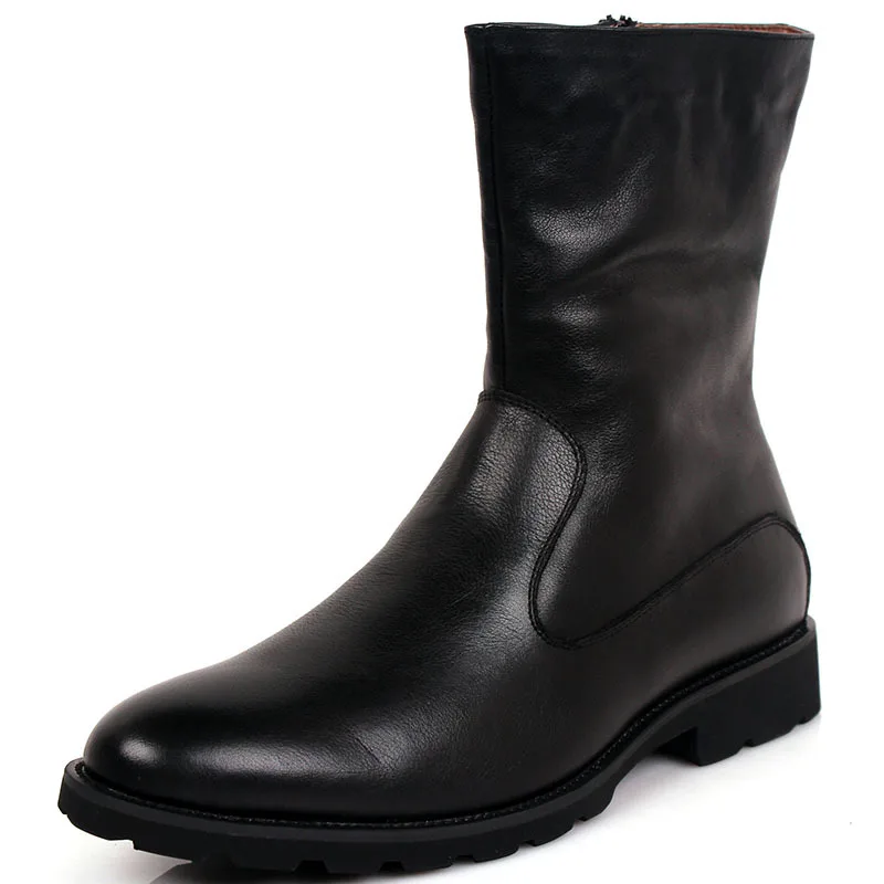 2016 Winter Luxury Vintage Fashion Motorcycle Mens Genuine