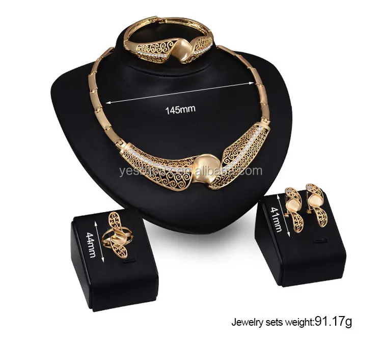 

ali express dubai amazon newest alloy 18k gold plated jewelry sets