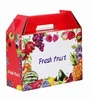 Luxury Handmade Durable Folding Corrugated Paper Mango Fruit Packaging Carton Gift Box With Rope handle