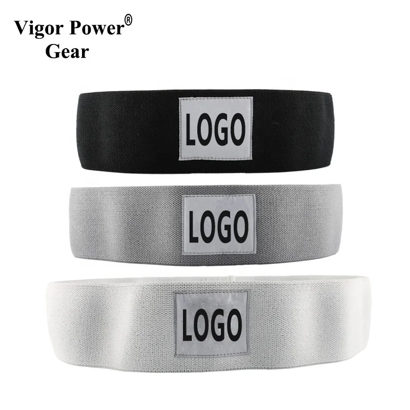 

Vigor Power Gear High Quality Core Sliders & Hip Resistance Band Hip Booty Band Exercise Resistance Loop Set, Black, gray, white