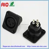 Plastic jacket Fits D Series Pattern Holes Vertical PCB Mount Flange Mount 3 Pole 3 pin XLR Female connector