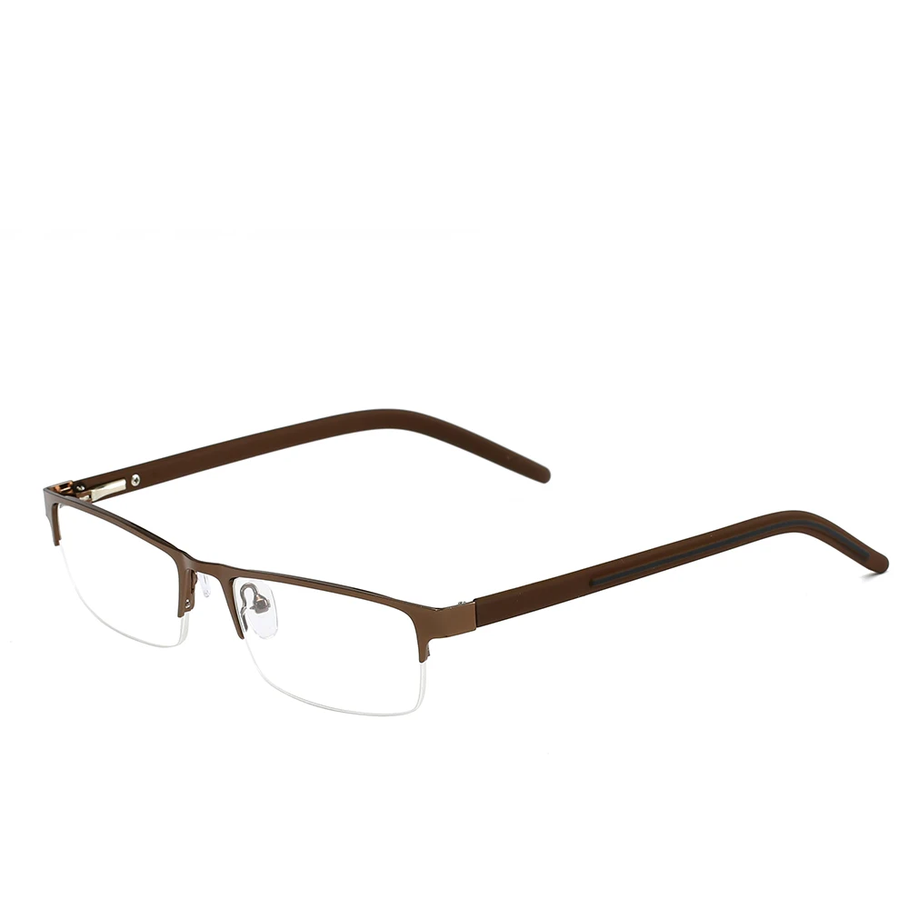 

CJ131 high quality wholesale fashion metal mens design half frame spring hinge presbyopia reading glasses 2020