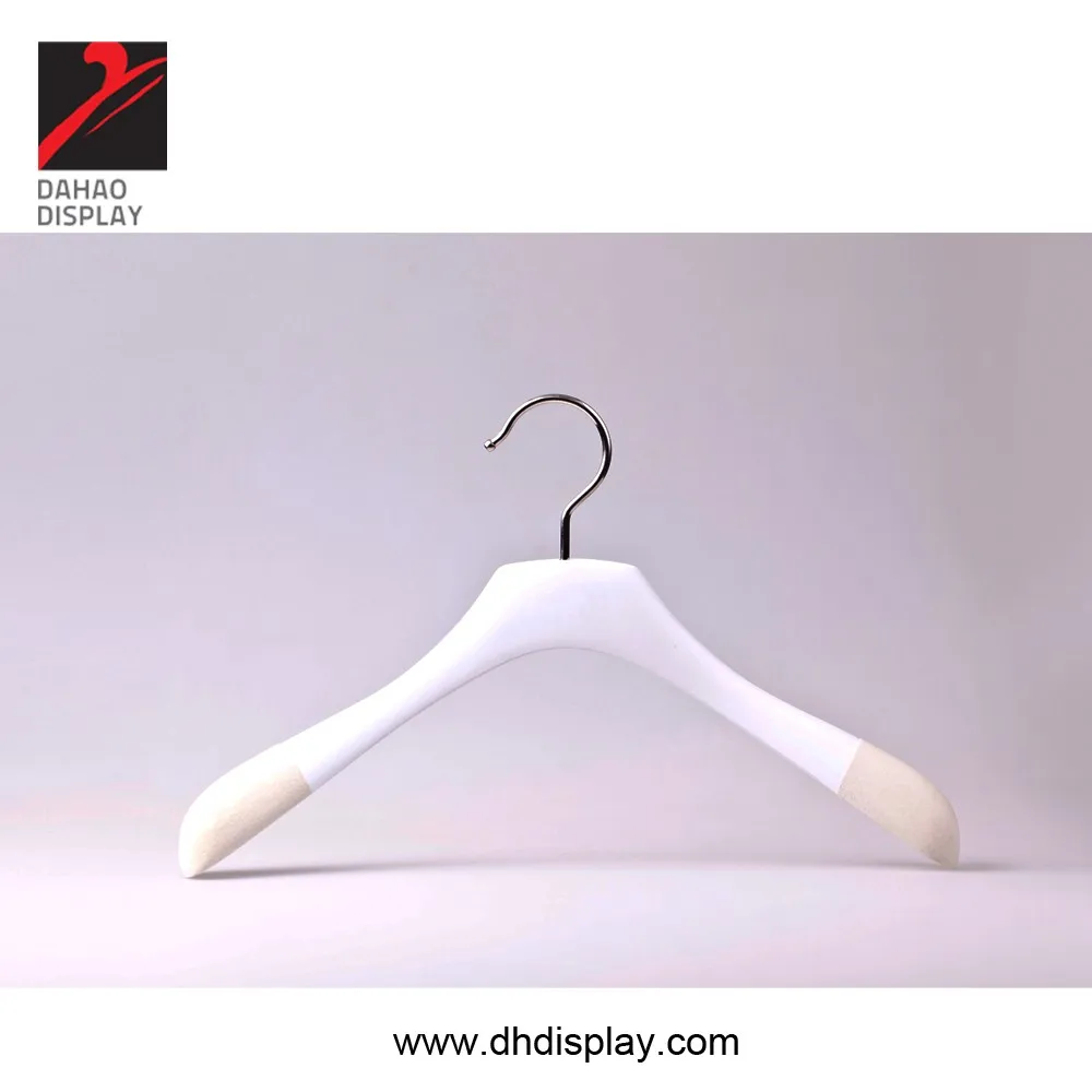 DH-L41040V Luxury non slip white velvet coat hangers