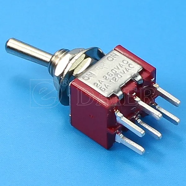 Mts-202-a2 6a 125v Dpdt 6pin On-on Pcb 2 Way Toggle Switch Mts 202 ...