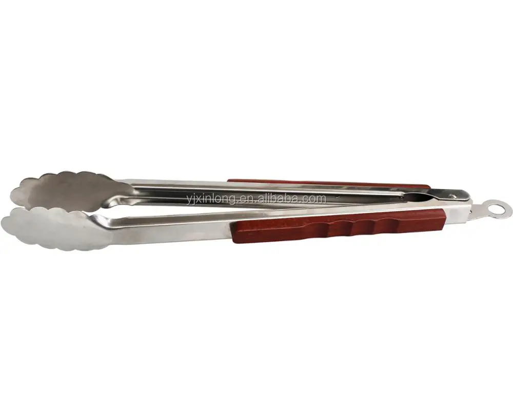 44cm Long Good Quality Stainless Steel Polished Barbecue Food Tong With