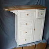 Home furniture wood ironing board with door and storage cabinet