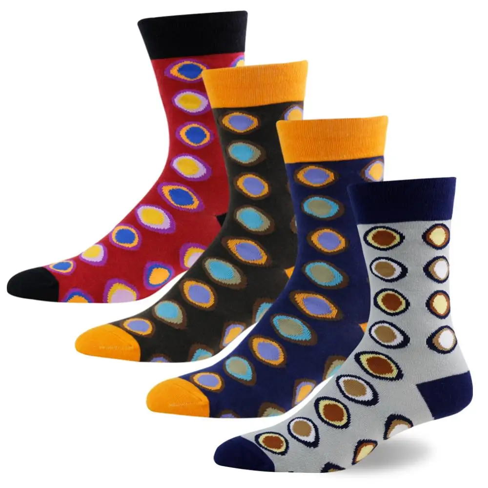 

Custom colorful happy cotton man sock