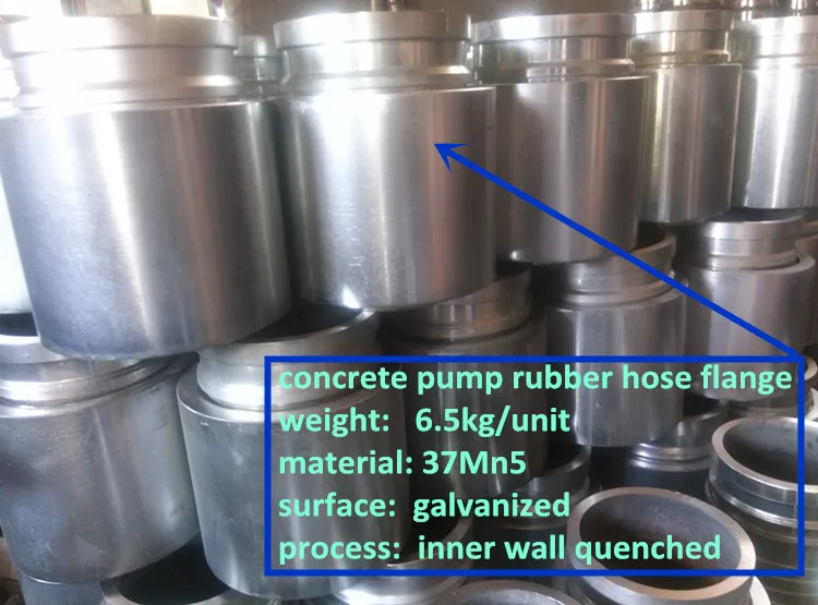 High Pressure Dn150 6 Inch Concrete Pump Rubber Hose With Fittings