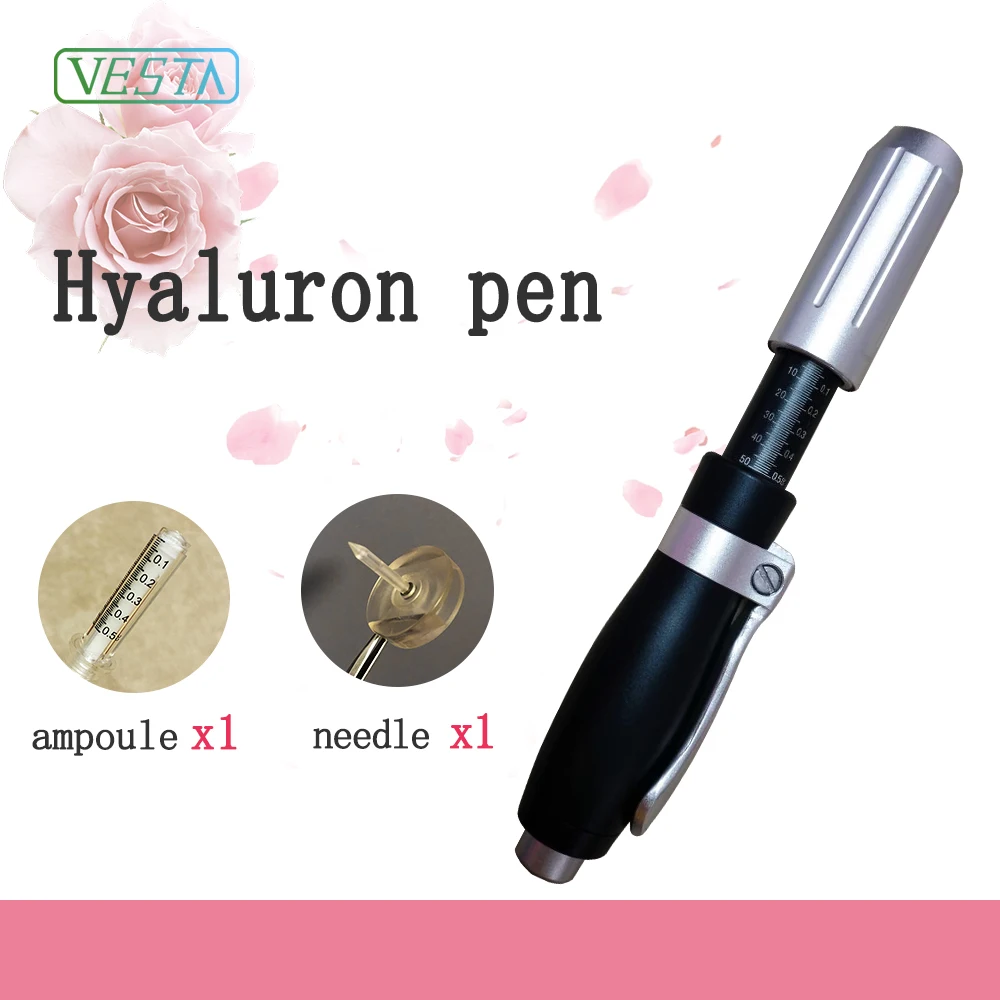 

2019 Vesta Factory Provides High Quality High Pressure No Needle Xy-plus Hyaluronic Pen For lip Lift OEM, Black gold