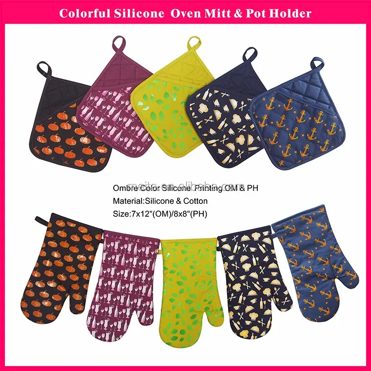 Custom Novelty Silicone Printed Cut Oven Mitt Glove For Kitchen Buy