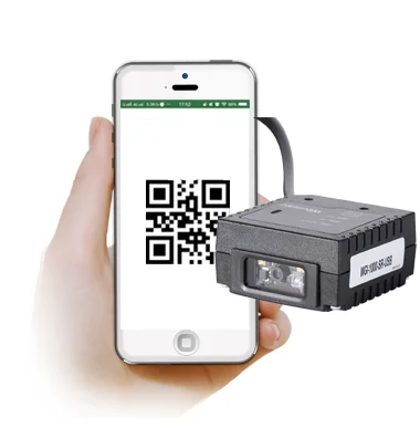 USB Fixed Mount Barcode Scanner QR Datamatrix Reader Programmable Fixed Mount 1D 2D White LED