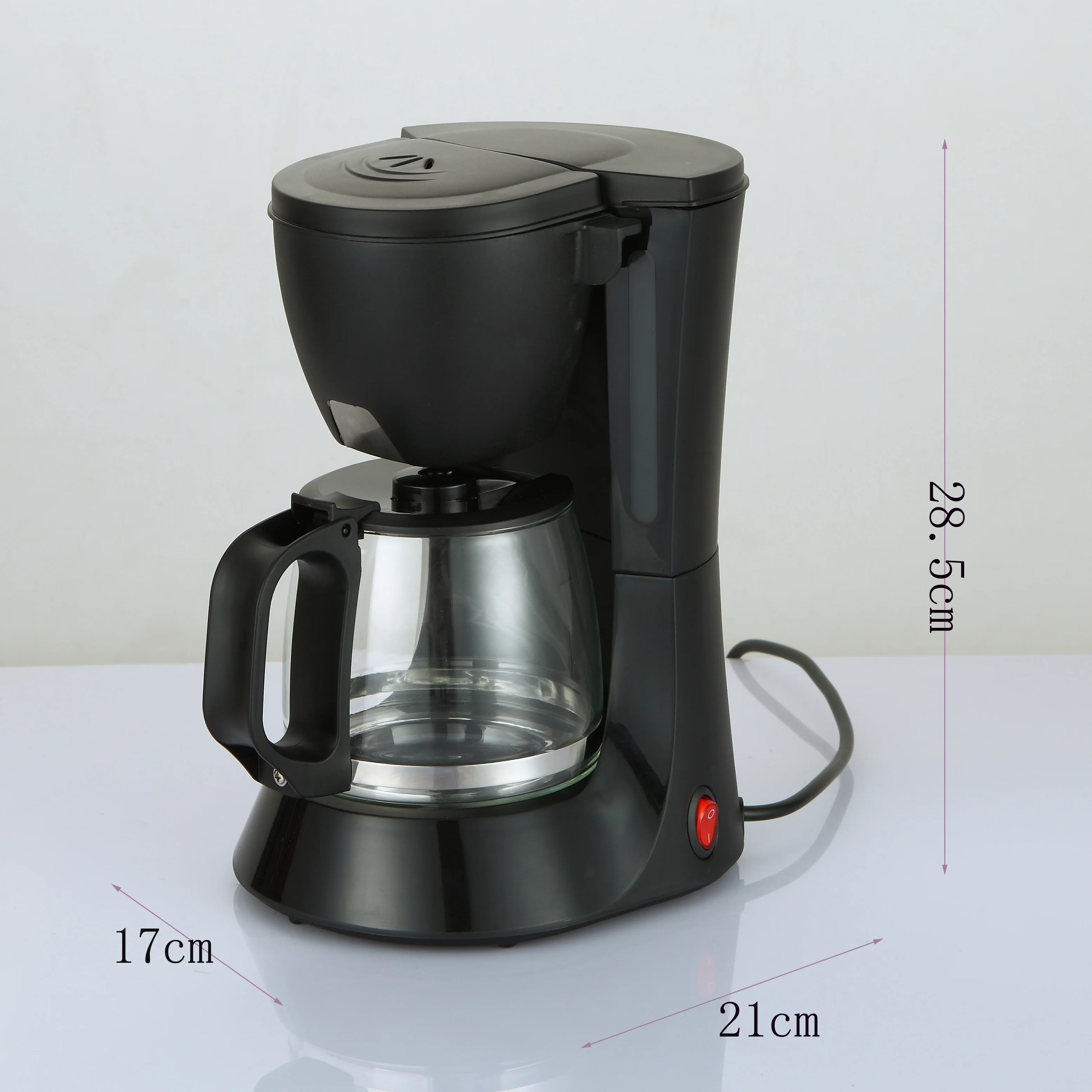 10 Cup Drip Coffee Machine 1.2l Electric Black Electric Coffee Maker