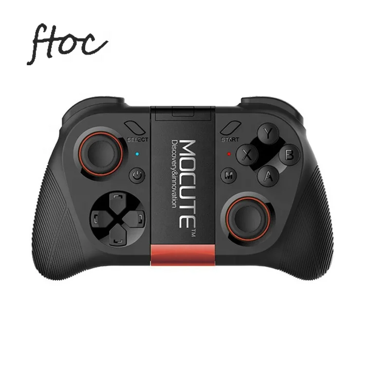 

MOCUTE 050 VR Game Pad Android Joystick Bluetooth Controller Selfie Remote Control Shutter Gamepad for PC Smart Phone + Holder, Black