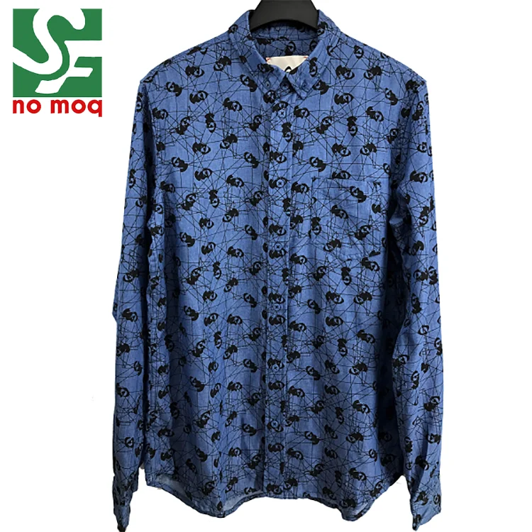 

Fashional Men's Cotton Long Sleeve Printing Shirt with Pocket, Customized