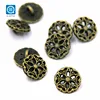 SK factory price custom design mushroom shaped hollow out 16 L zinc alloy metal antique matte women coat button
