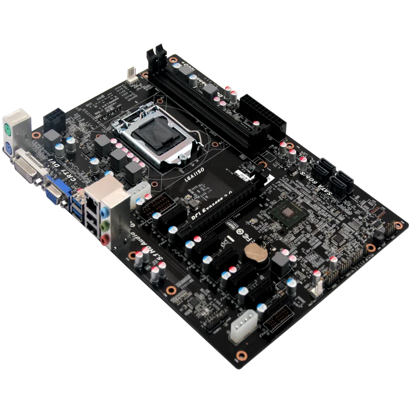 

Intel Bitcoin miner Motherboard 6 PCI-E Connector for Windows Linux System Mining ATX Mainboard